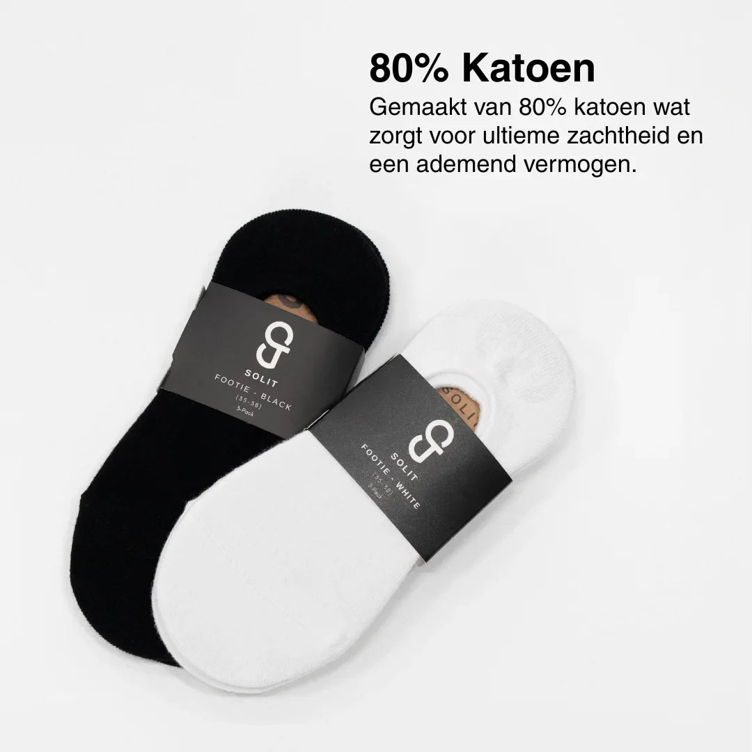 Footie (zwart) - katoen